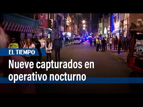 Nueve capturados en operativo nocturno en el barrio Santa Fé | El Tiempo