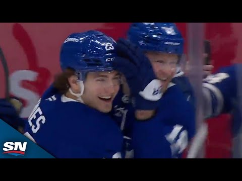 Maple Leafs Steven Lorentz Gifted Shorthanded Goal After Clearing Attempt Hits Diving Ref