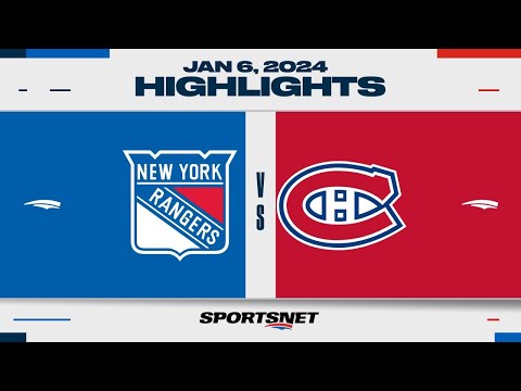 NHL Highlights | Rangers vs. Canadiens - January 6, 2024
