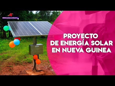 Comunidad Los Olivos en Nueva Guinea inaugura proyecto de energía solar