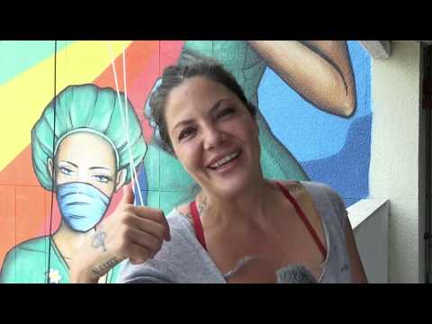 Mural de más de 40 metros para inspirar a trabajadores esenciales de Miami