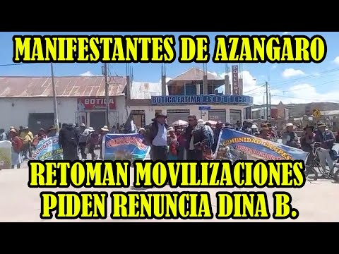 CIENTOS DE MANIFETANTES SE CONCENTRAN PLAZA DE ARMAS DE AZANGARO PARA RETOMAR MOVILIZACIONES