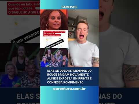 Elas se odeiam? Meninas do Rouge brigam novamente, Aline é exposta em prints e confessa ROMPIMENTO