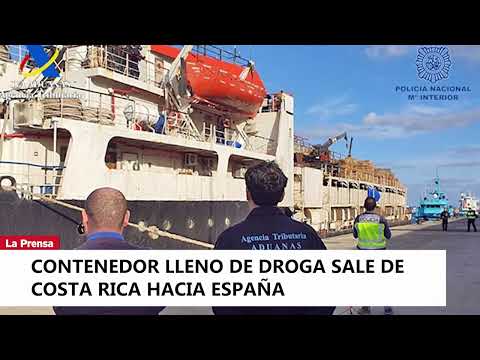Contenedor lleno de droga sale de Costa Rica hacia España