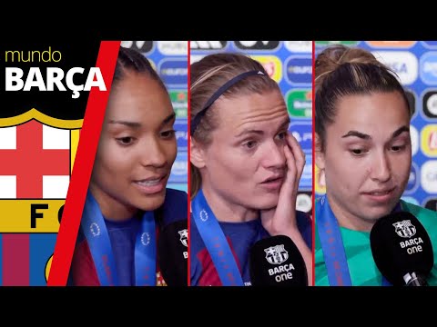 Reacciones de Salma Paralluelo, Irene Paredes y Cata Coll tras ganar la Champions | BARÇA FEMENINO