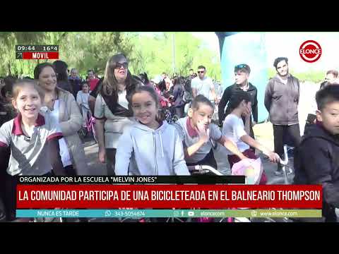 La escuela Melvin Jones organizó una bicicleteada en el Balneario Thompson