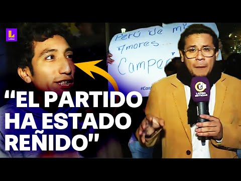 Nos hemos perdido bastantes goles: Hinchada peruana reacciona al partido en plaza de Armas de Lima