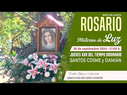 SANTO ROSARIO de hoy Jueves (Misterios Luminosos) en DIRECTO desde PRADO NUEVO a las 17:00 h.