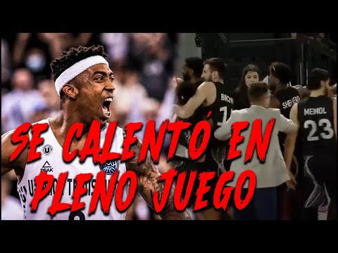 Video del jugador cubano de basketball cuando pierde el control en pleno partido.