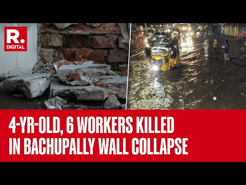 Seven People Including A Child Killed In Wall Collapse At Bachupally, Hyderabad