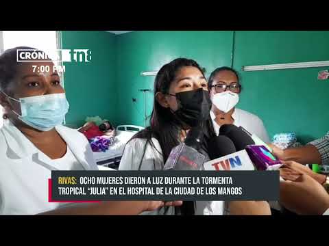Ocho bebés nacieron durante la Tormenta Tropical Julia en Rivas - Nicaragua