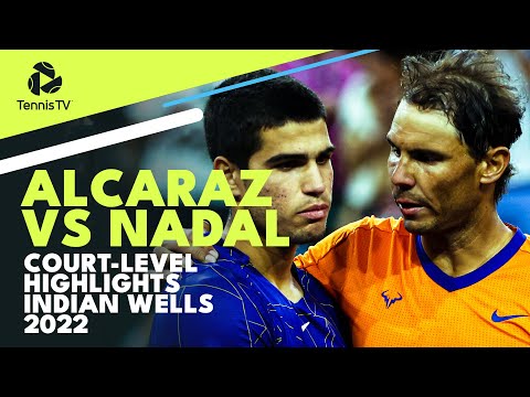 Tennis 🎾 Rafa Nadal vs Carlos Alcaraz Court Level Highlights | Indian Wells 2022 Semi-Finals