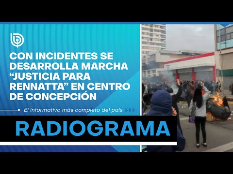 Con incidentes se desarrolla marcha “Justicia para Rennatta” en centro de Concepción