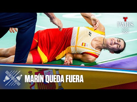 Carolina Marín de España se lesiona en semifinal de bádminton | Juegos Olímpicos París 2024