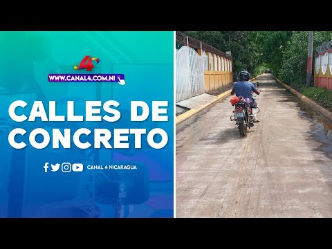 Gobierno Sandinista inaugura calles de concreto hidráulico en Tonalá, Chinandega