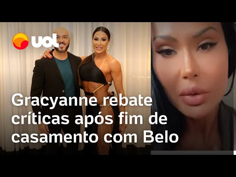 Gracyanne Barbosa rebate críticas após fim do casamento com Belo:  'Não vou lamentar'