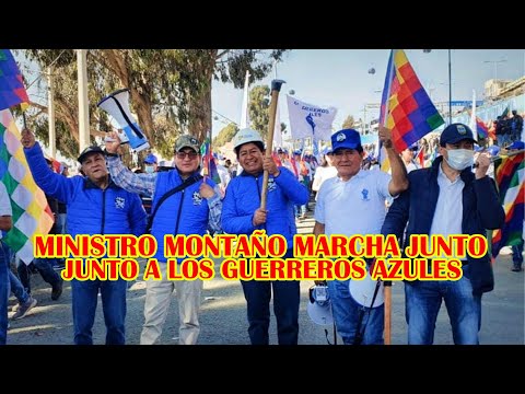 MINISTRO MONTAÑO MARCHO CON PICO Y PALA PARA LIMPIAR A LOS GOLPIST4S DE BOLIVIA..