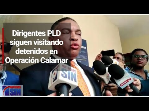 Dirigentes PLD siguen visitando detenidos en Operación Calamar