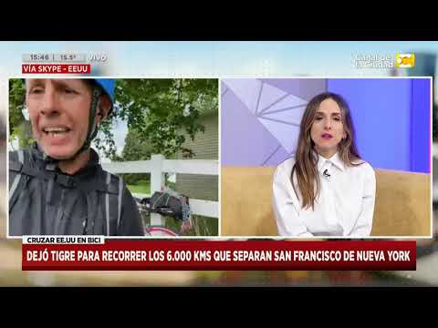 La hazaña del argentino que decidió cruzar EE.UU en bicicleta en Hoy Nos Toca