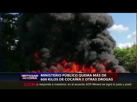 Ministerio Público quema más de 600 kilos de cocaína y otras drogas