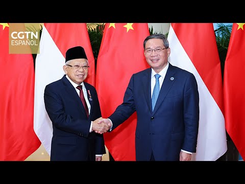 El primer ministro chino, Li Qiang, se reúne con el vicepresidente indonesio Ma'ruf Amin