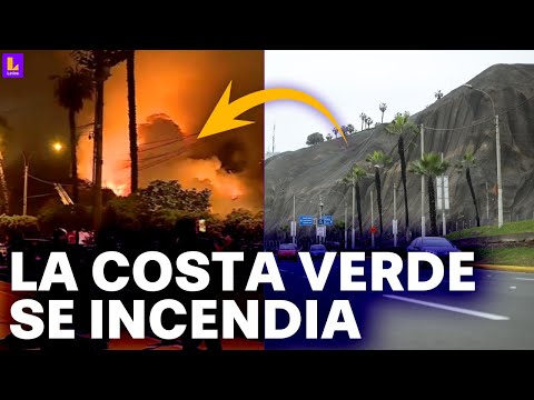 Barranco: Gran incendio en Costa Verde preocupó a vecinos por posibilidad de deslizamiento
