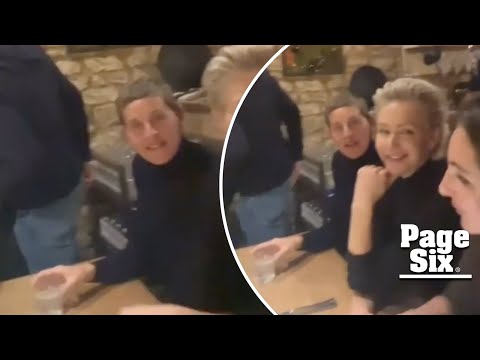 Brunette Ellen DeGeneres nearly unrecognizable at UK pub alongside Portia de Rossi