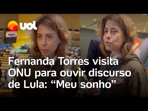 Fernanda Torres vai à Assembleia geral da ONU a convite de Jaja; veja vídeo