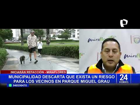 Miraflores: descartan que grietas y desnivel en parque Miguel Grau represente un peligro