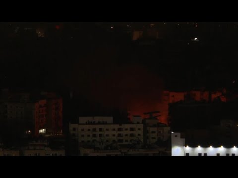 Fire burns in Beirut overnight