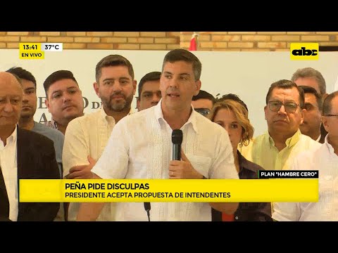 Reculada otra vez: Santiago Peña cede ante intendentes por “Hambre Cero”
