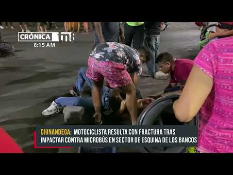 Motociclista lesionado tras accidente de tránsito en Chinandega - Nicaragua