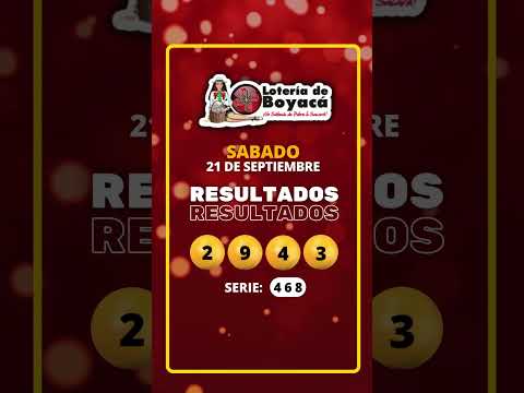 RESULTADO DE LA LOTERIA de BOYACA del 21 de septiembre DE 2024 #Shorts #Loteria