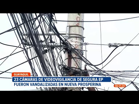 23 cámaras de videovigilancia fueron vandalizadas en menos de una semana en Guayaquil
