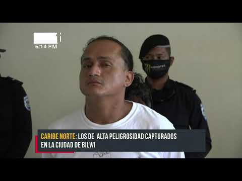 Capturan a 8 delincuentes por delitos de peligrosidad en el Caribe Norte - Nicaragua