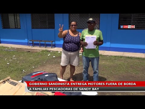 Gobierno Sandinista entrega motores fuera de borda a familias pescadoras de Sandy Bay