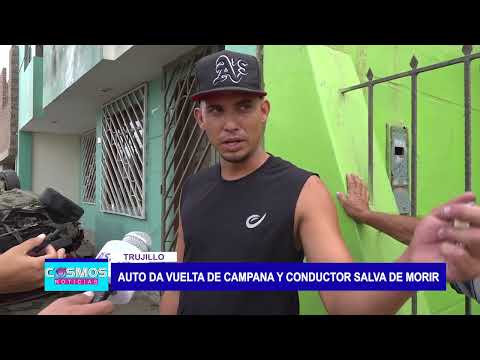 Trujillo: Auto da vuelta de campana y conductor salva de morir