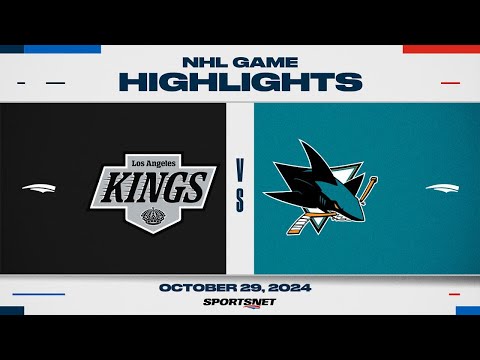 NHL Highlights | Kings vs. Sharks - October 29, 2024