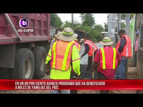 Programa Calles para el Pueblo tiene un avance del 68 por ciento en Managua – Nicaragua