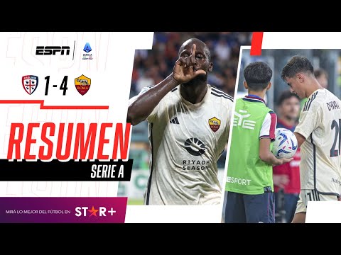 ¡LA LOBA GOLEÓ CON DOBLETE DE LUKAKU, PERO DYBALA SE RETIRÓ LESIONADO! | Cagliari 1-4 Roma | RESUMEN