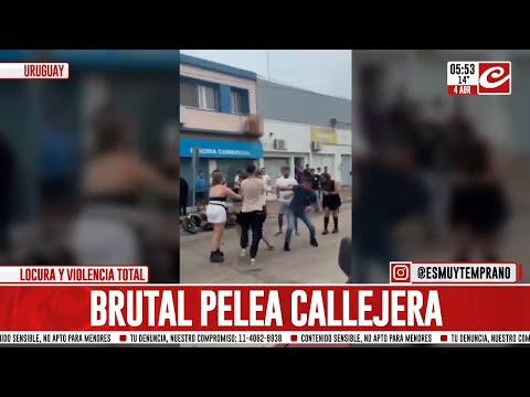 Brutal pelea de jóvenes en una tranquila ciudad uruguaya