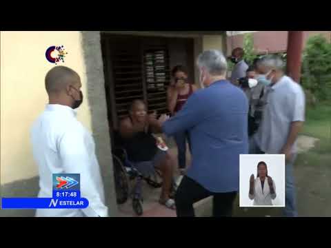 Visita Presidente de Cuba barrio vulnerable de Bayamo y áreas del polo productivo de Cauto Cristo