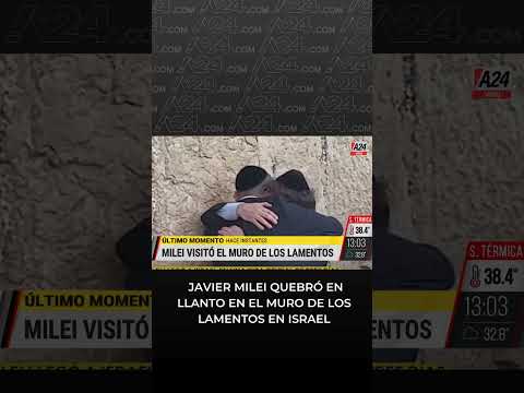 #JavierMilei rompió en llanto en el Muro de los Lamentos | #milei #israel #murodeloslamentos