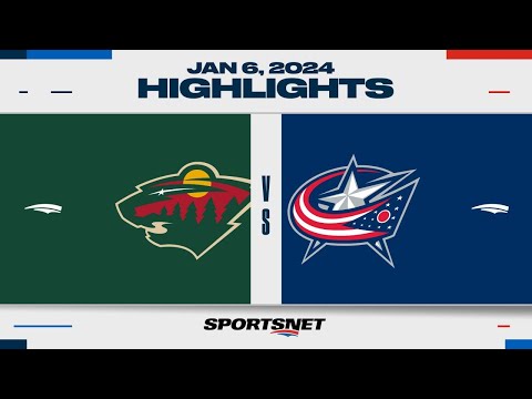 NHL Highlights | Wild vs. Blue Jackets - January 6, 2024
