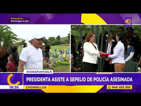 Presidenta Boluarte asiste a sepelio de policía asesinada en Juliaca