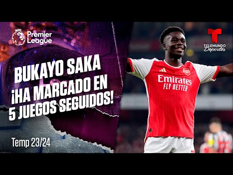 Bukayo Saka marca 5 goles en 5 partidos | Premier League | Telemundo Deportes