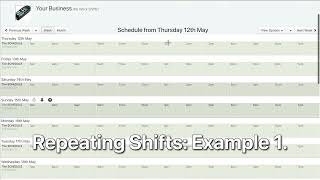 Schedule training screenshot
