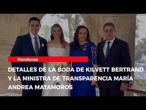 Detalles de la boda de Kilvett Bertrand y la ministra de Transparencia María Andrea Matamoros