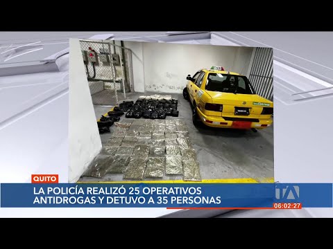25 operativos y 114 kilos de droga incautados fueron el resultado de un megaoperativo en Quito