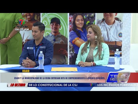 USAID y Municipalidad de La Ceiba entregan kits de emprendimiento a jóvenes ceibeños.